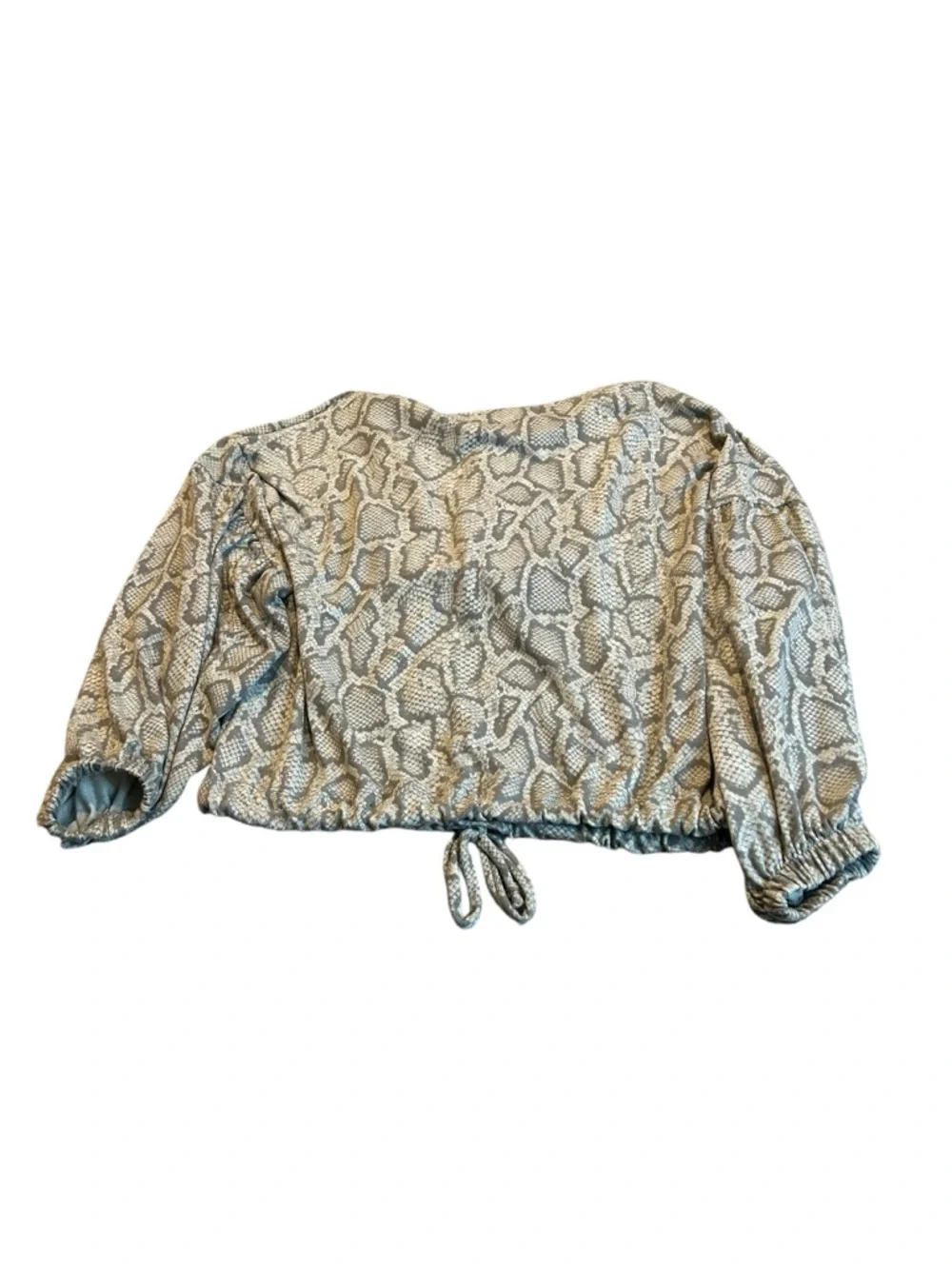 VINTAGE HAVANA Snake Print Cowl Neck Sweater